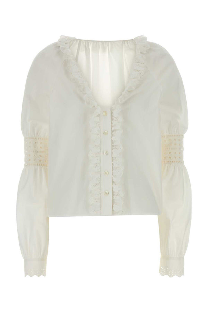 White Poplin Shirt Bianco Camicie