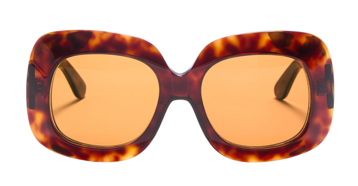 Vls-180c - Dark Havana V-Light Gold Nd Acetate Sunglasses
