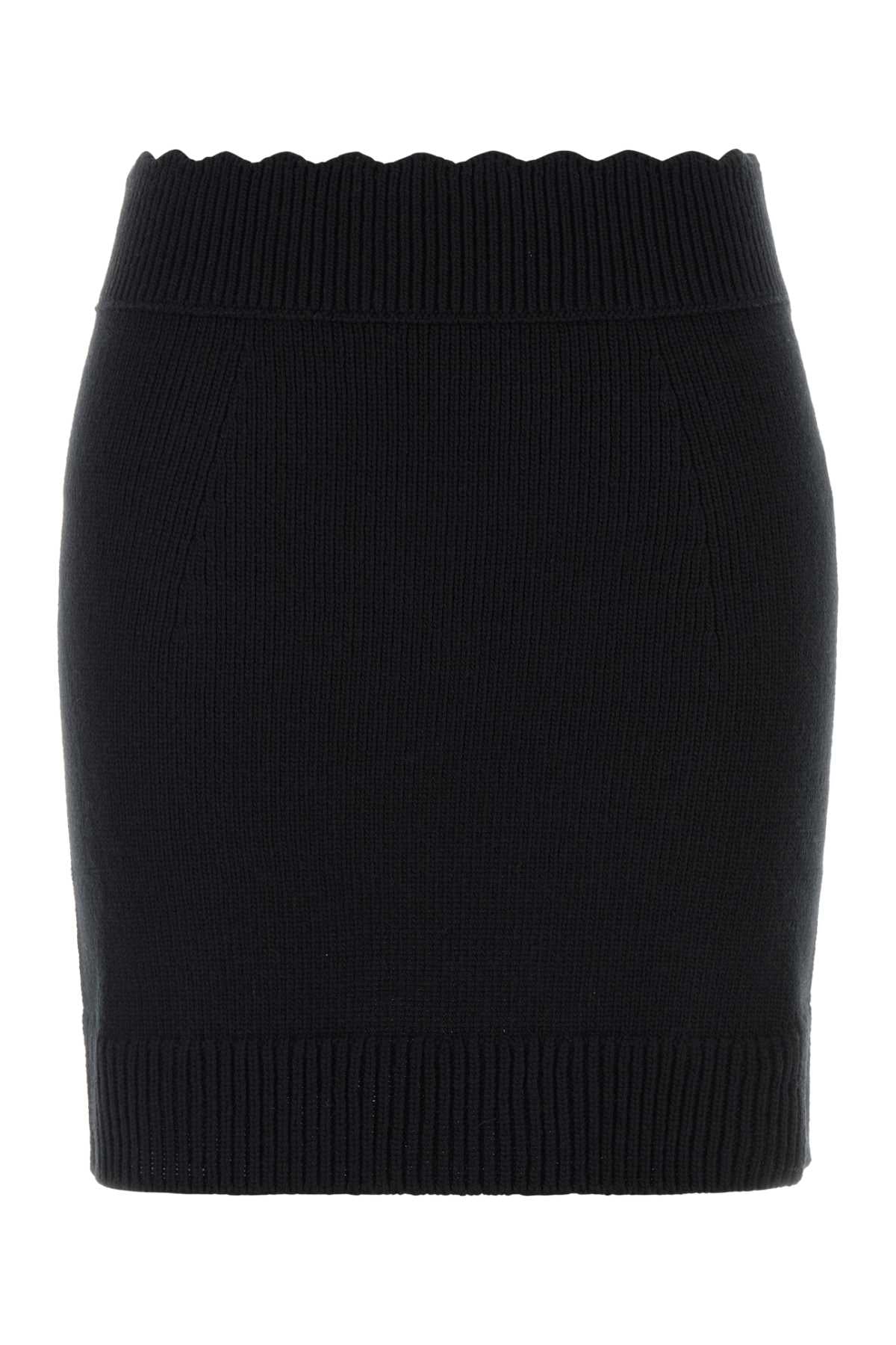 Ch25wmj05570 001 Black Exterior: Wool Cashmere Gonne