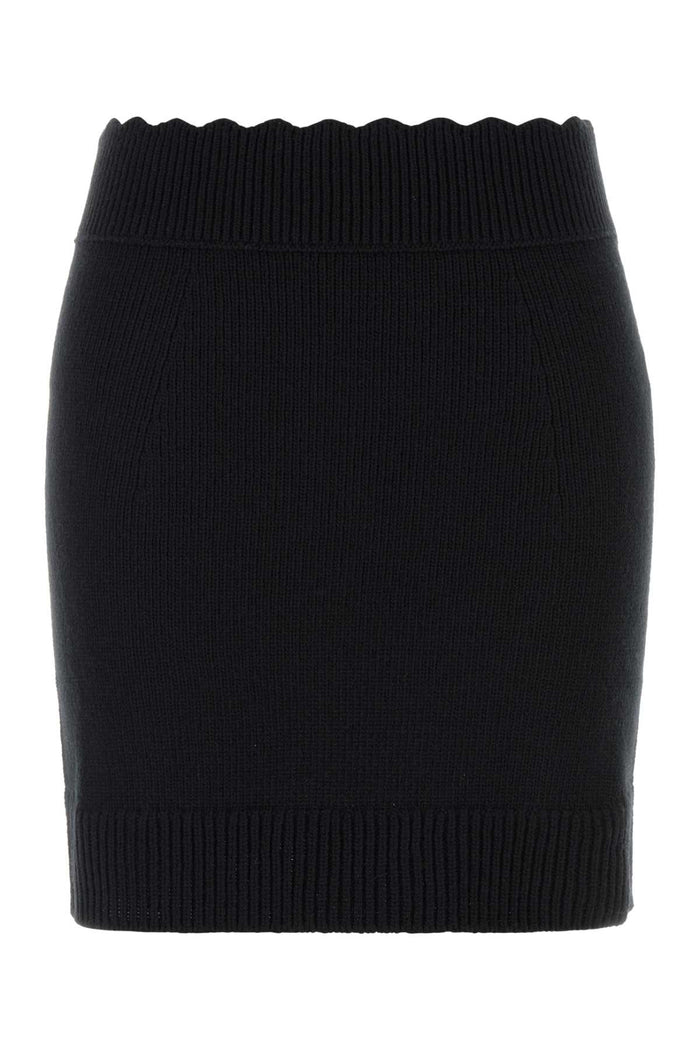 Ch25wmj05570 001 Black Exterior: Wool Cashmere Gonne