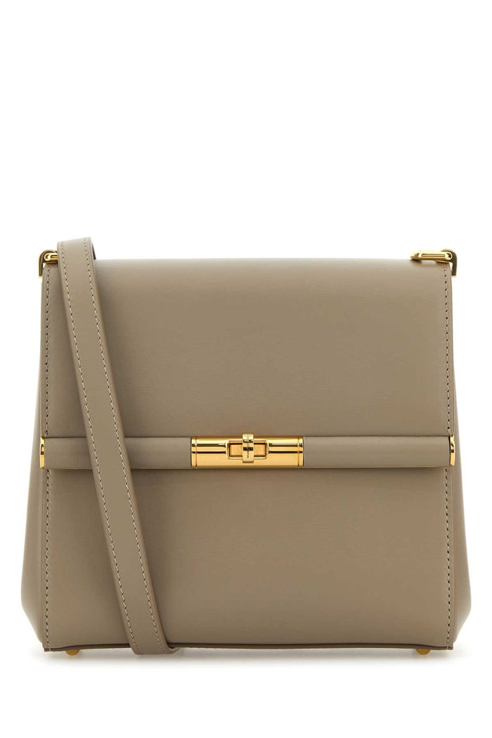 Dove Grey Leather Marlene Crossbody Bag Talpa Borse A Tracolla