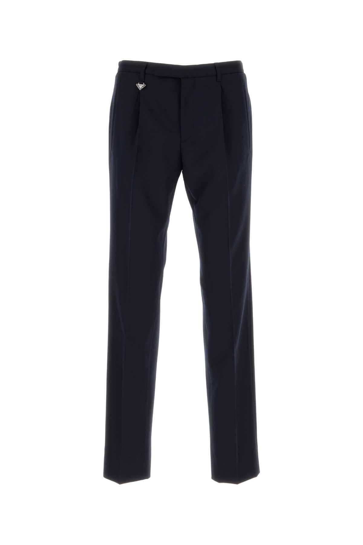 Midnight Blue Wool Pant Bleu Exterior: Virgin Pantaloni