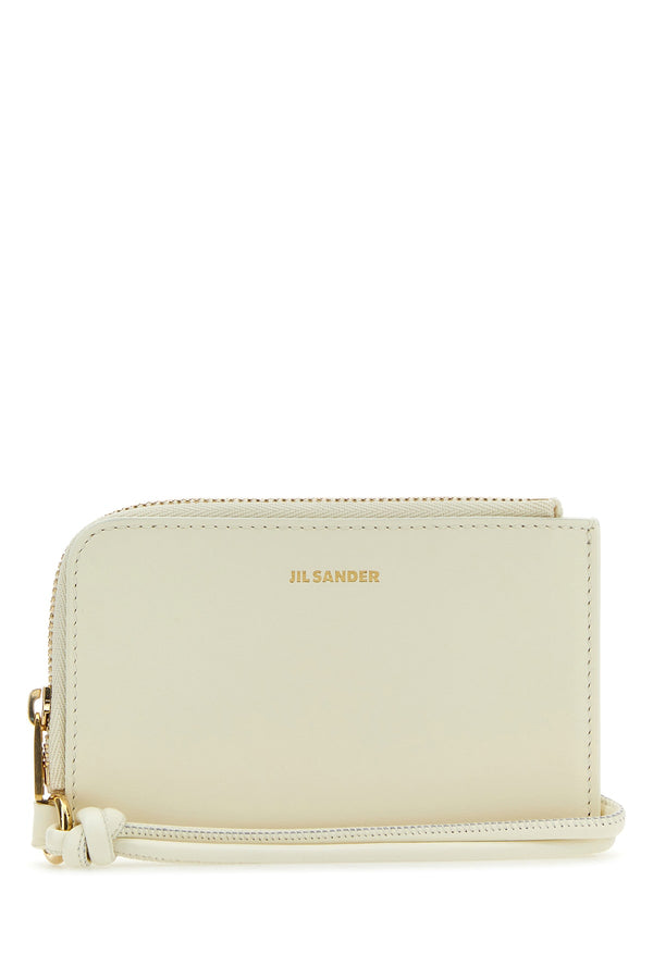 Jil Sander 100% Metal Fibre wallet in beige