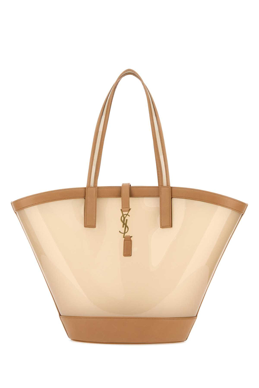 Saint Laurent Exterior: 100% Polyurethane tote bag in beige