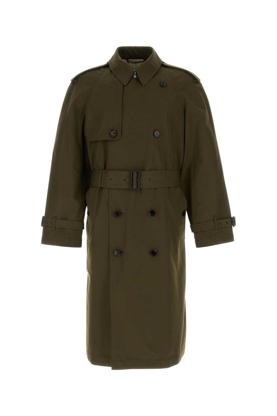 Burberry 100% Cotton trench coat in green