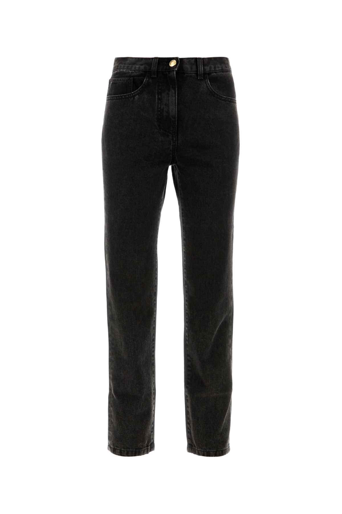 Black Denim Jeans 1010 Exterior: Cotton