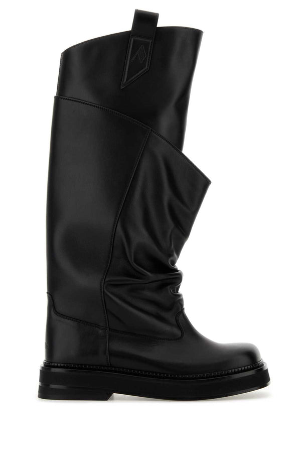 The Attico Polyurethane upper boot in black