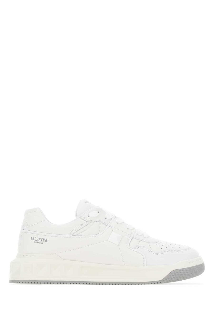 Valentino Garavani Stud Lambskin leather sneaker in white