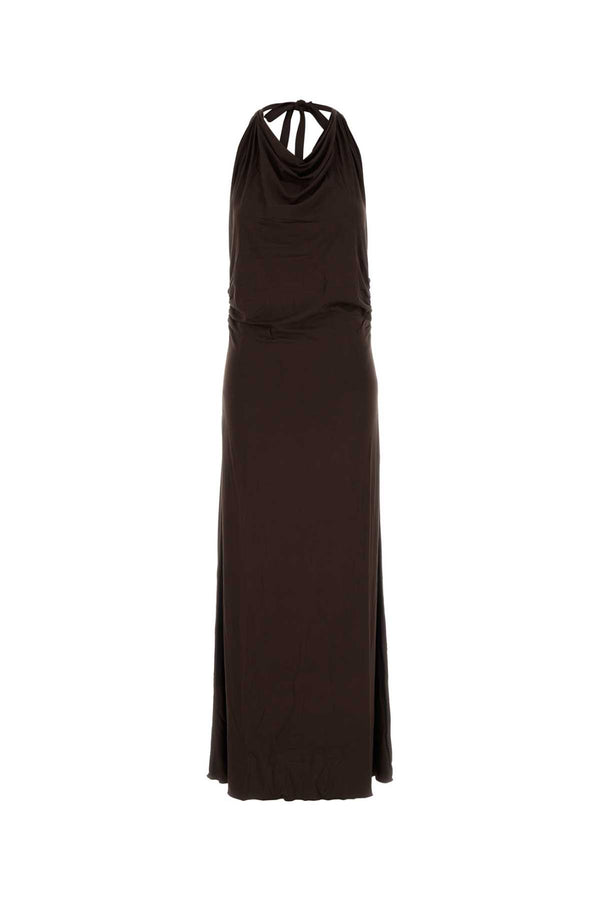Gimaguas Maxi 96% Viscose 4% Elastane dress in brown