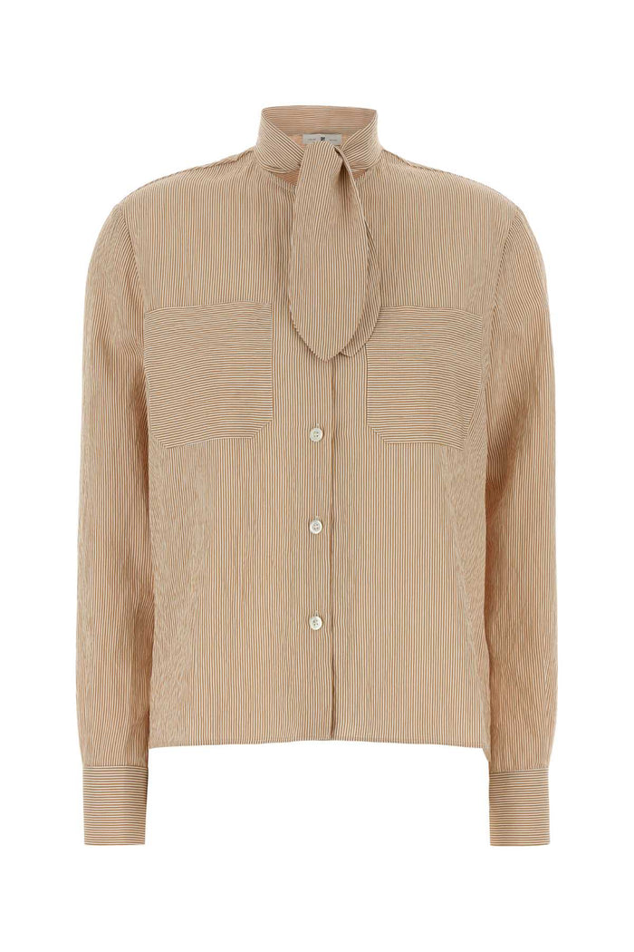 Embroidered Jersey Viola Shirt Senape Exterior: Viscose Nylon Camicie