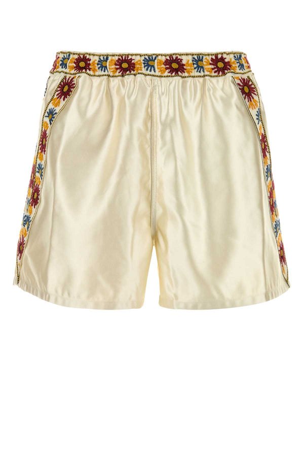Bode Shorts 100% Polyester bermuda shorts in beige