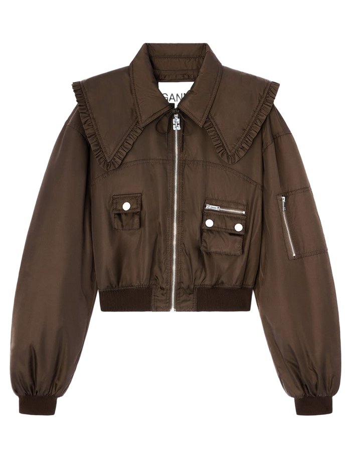 Bomber Jacket Duchesse Black Polyamide Polyurethane Sports