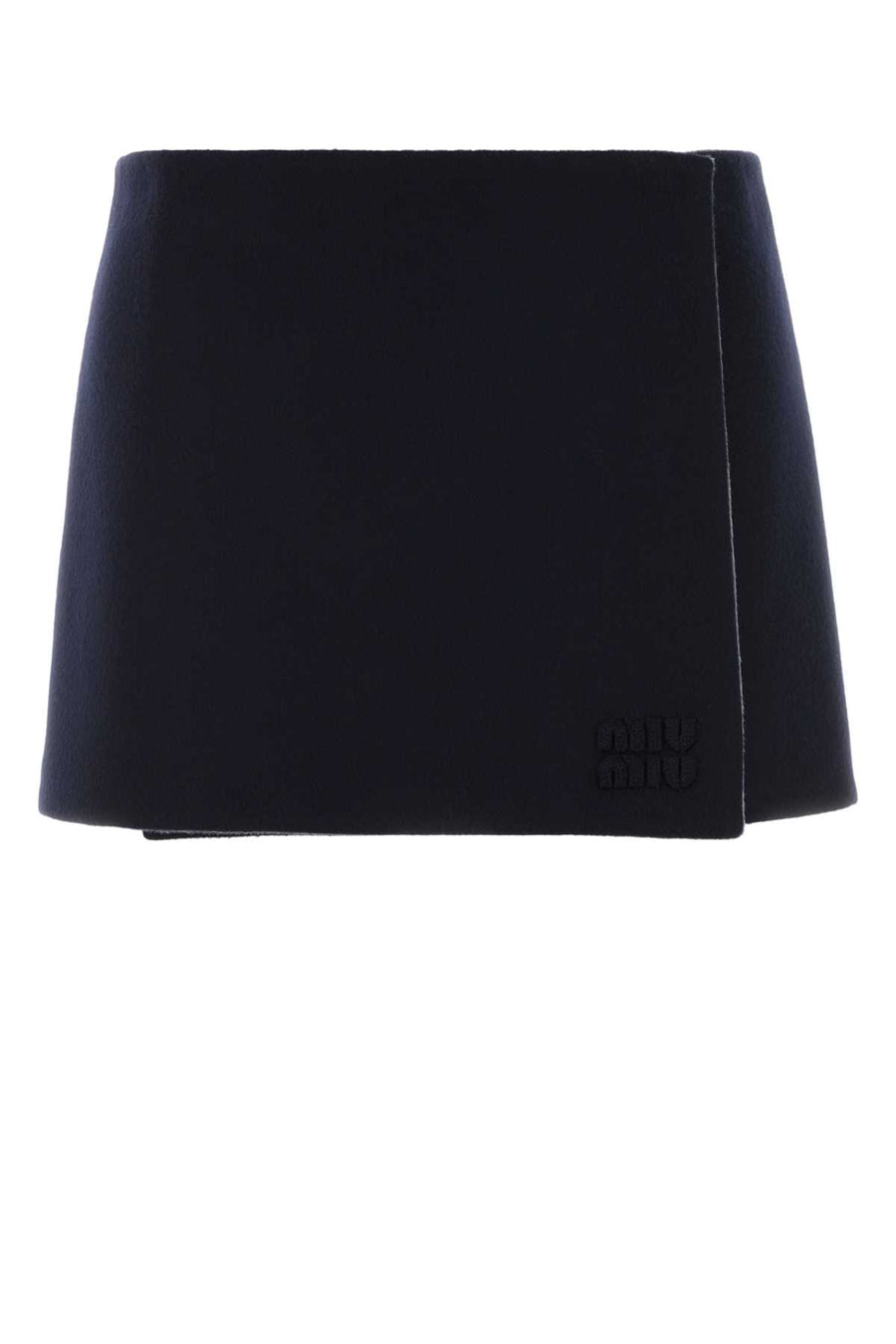 Miu Miu Exterior: 90% Virgin wool 10% Cashmere; Interior: 90% Virgin wool 10% Cashmere mini skirt in navy