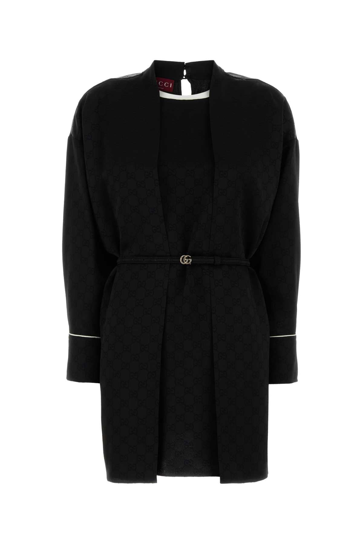 Black Crepe Dress Exterior: Viscose Acetate Abiti