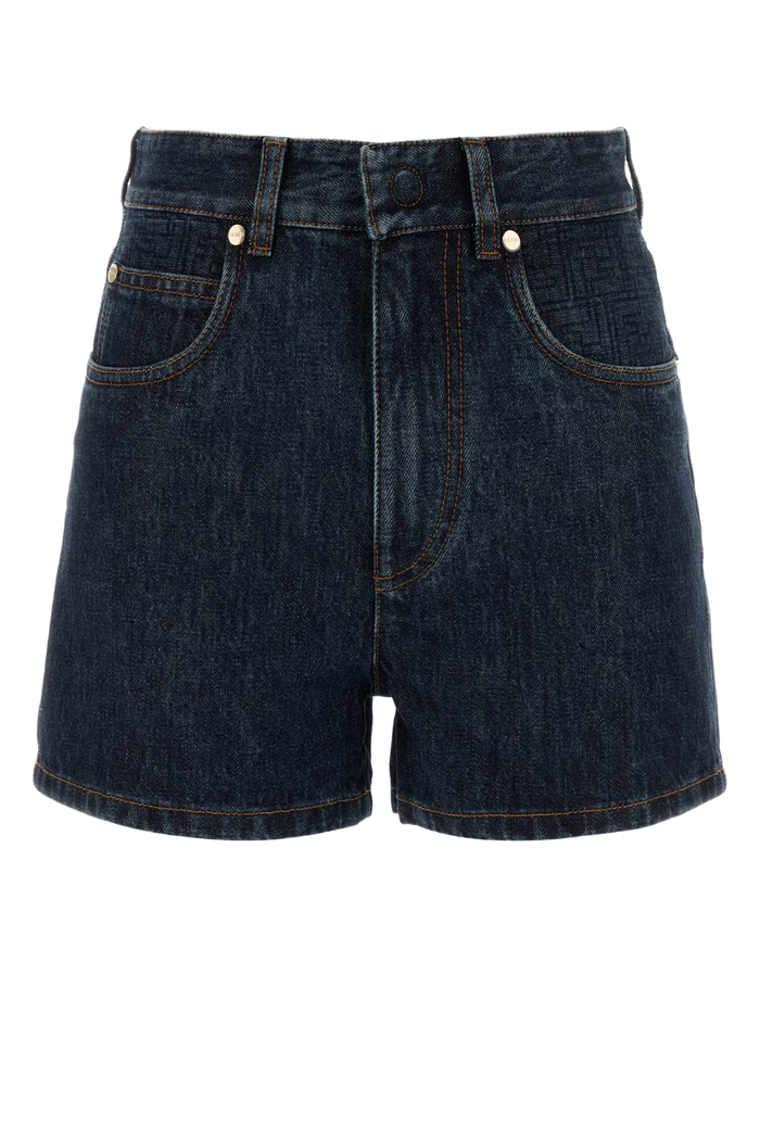 Denim Shorts Blueberry-26 Exterior: Cotton