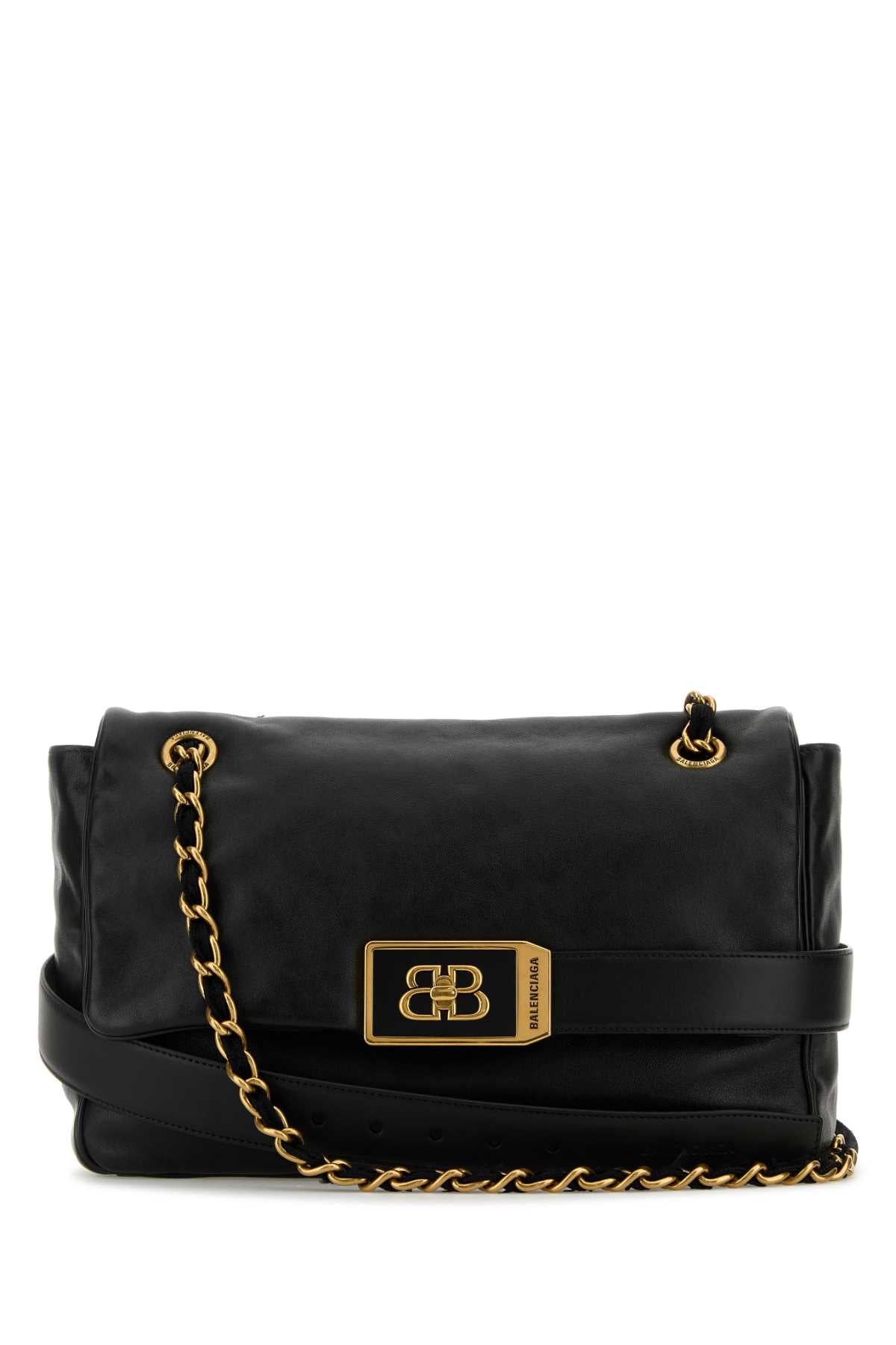 Black Leather Medium Modu Shoulder Bag Borse A Mano