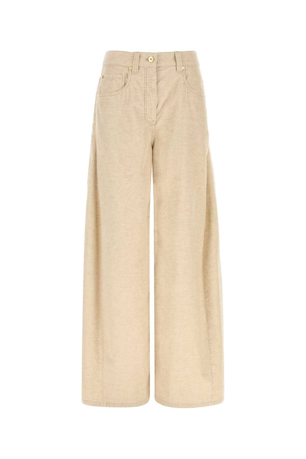 Brunello Cucinelli Pants 86% Cotton trousers in beige