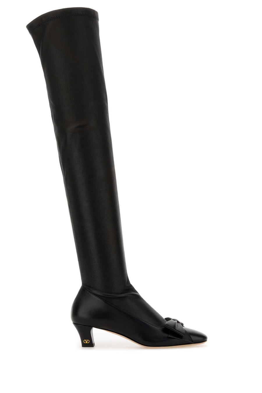 Valentino Garavani Knee Exterior: 100% Leather boot in black