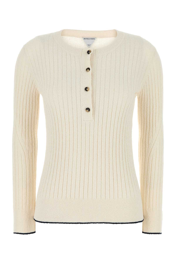 Bottega Veneta Serafina 72% Cotton sweater in white