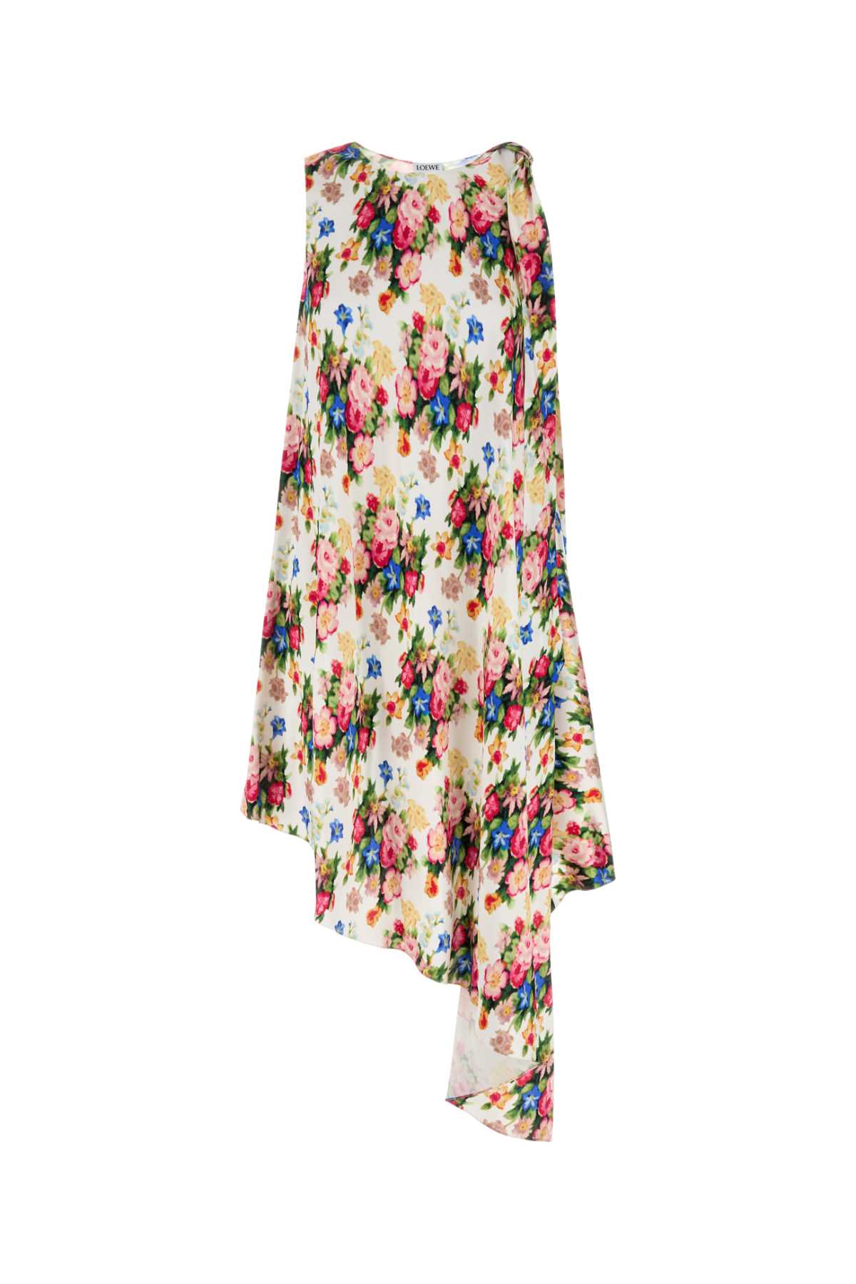 Printed Silk Dress Asymmetricdress Exterior: Abiti