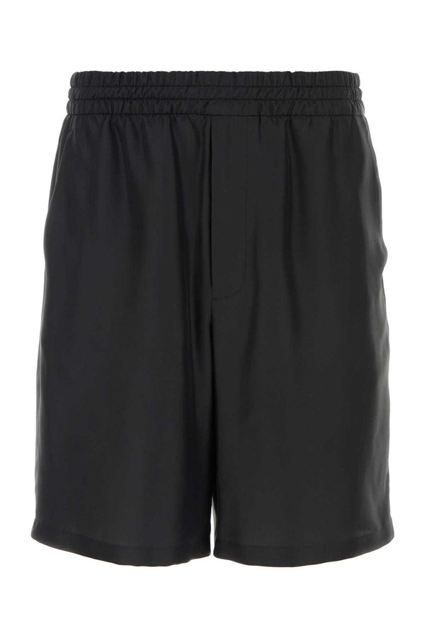Prada 100% Silk bermuda shorts in black