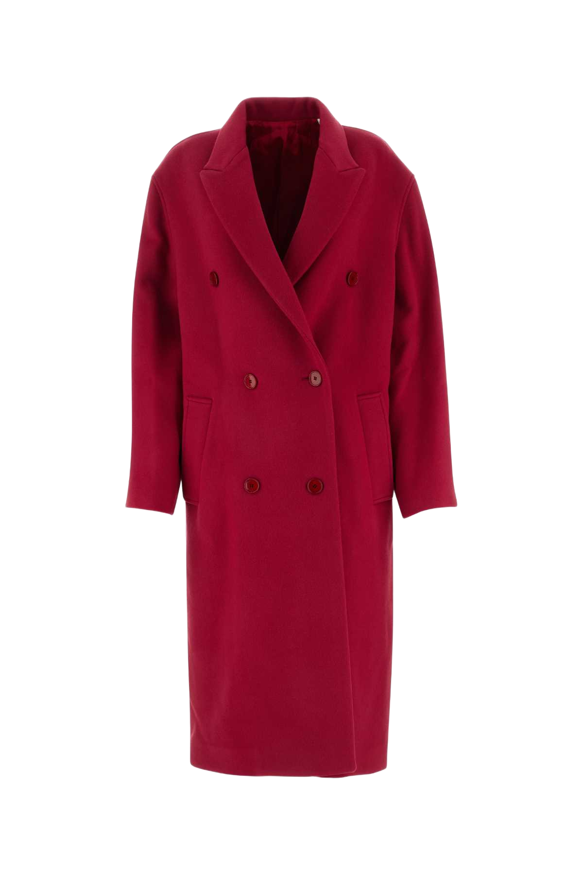 Bordeaux Wool Blend Theodore Coat Raspberry Cappotti