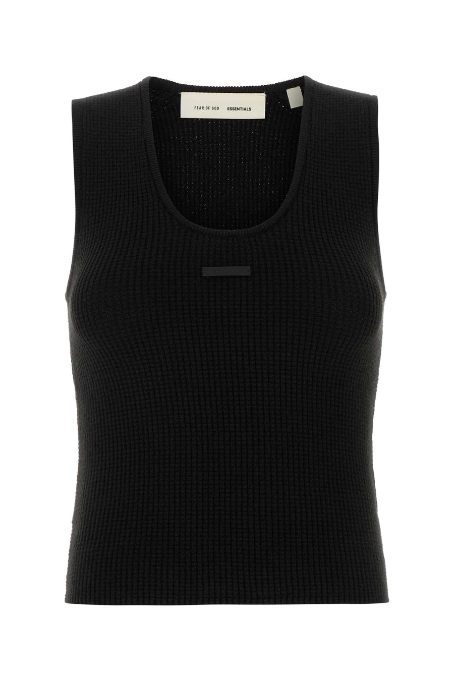 Fear Of God Essential Waffle 88% Polyester tank top in black