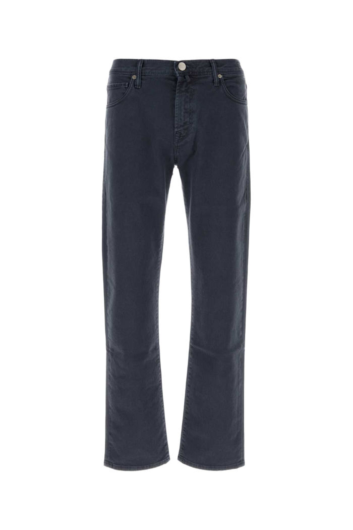 Navy Blue Stretch Denim Jeans Blueabisso Exterior: Cotton Elastane