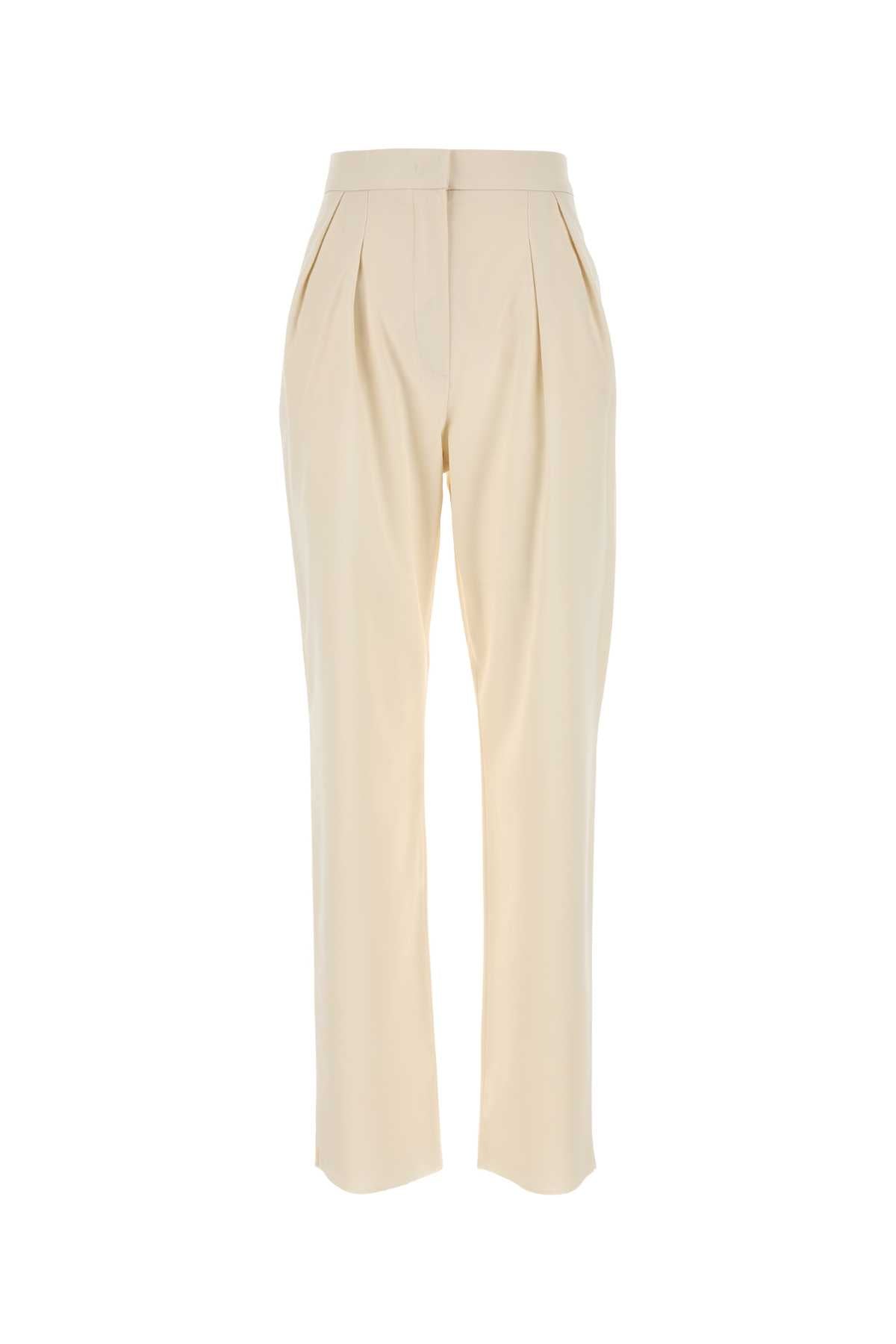 Ivory Cotton Dede Pant Bianco Exterior: Pantaloni