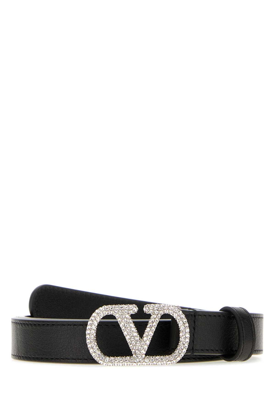Valentino Garavani Exterior: 100% Leather; Finishing: Silver metal belt in black