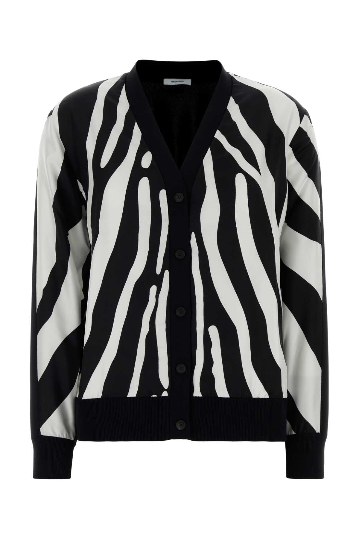 Black Viscose Cardigan Nero Exterior: Silk Maglieria