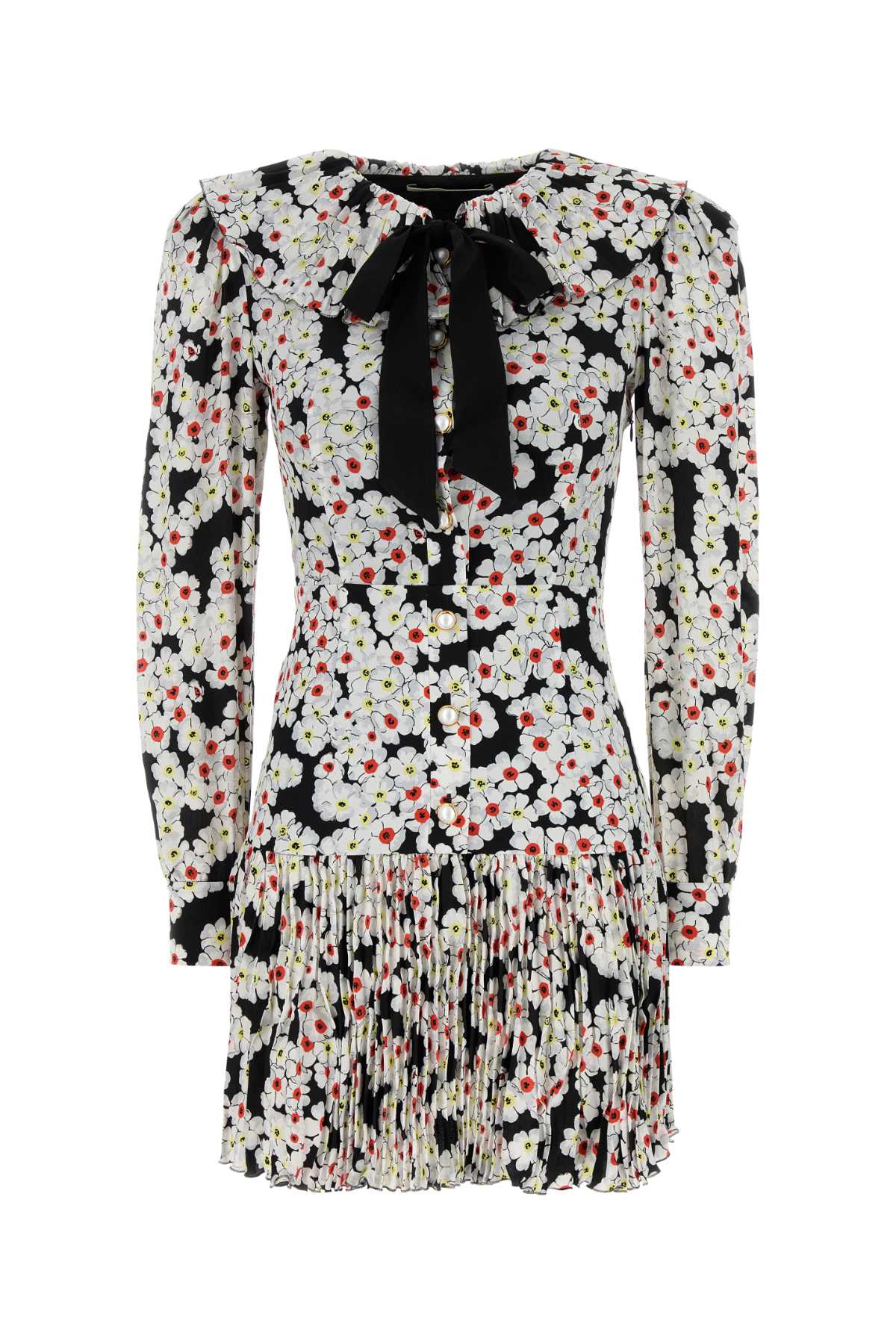 Printed Silk Mini Dress Blackmulti Exterior: Lining: Cupro Abiti