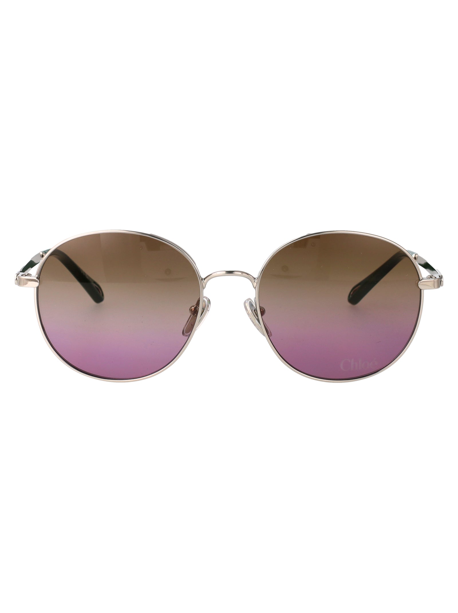Ch0325s 002 Silver-silver-green Metal Sunglasses