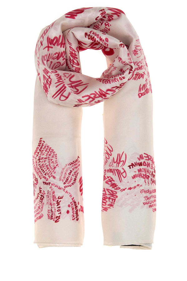 Dsquared2 Seta 100% Silk scarf in beige