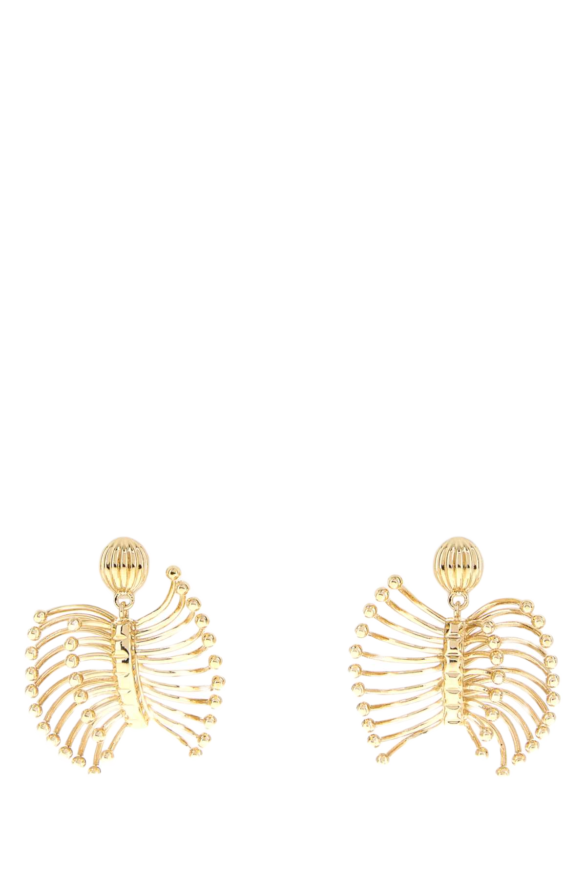 Gold Metal Earrings Oro Brass Orecchini