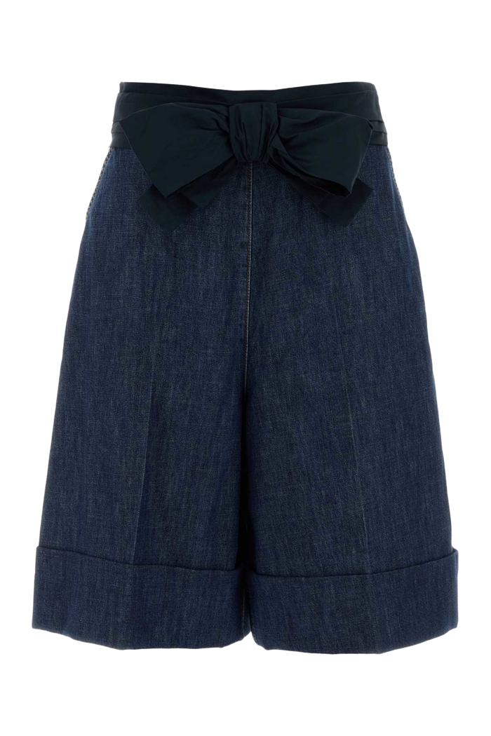 Denim Bermuda Shorts Mediumbluedenim Exterior: Cotton