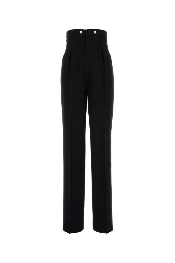 Maison Margiela 100% Wool (primary fabric) trousers in black
