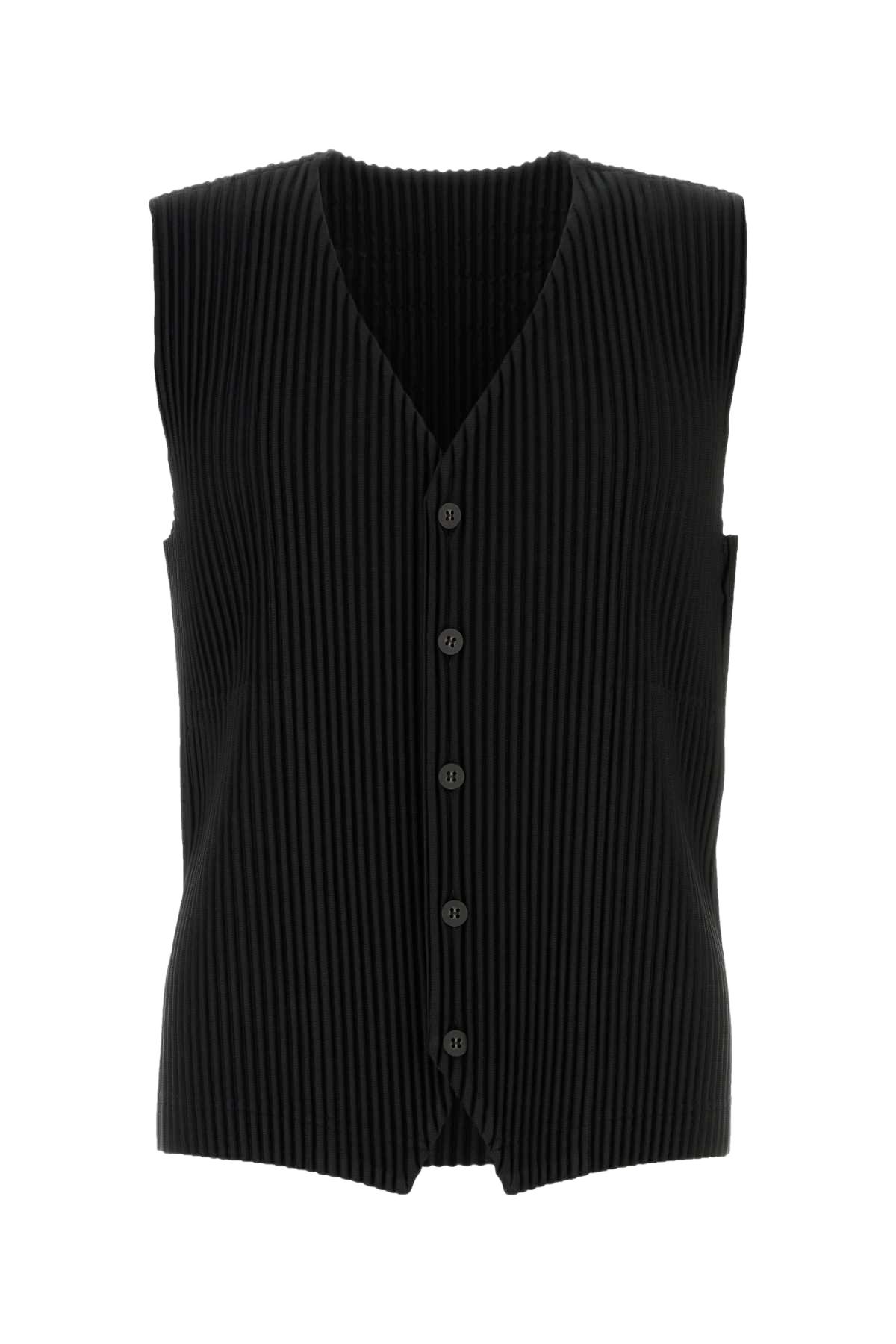 Black Polyester Vest Exterior: Abiti
