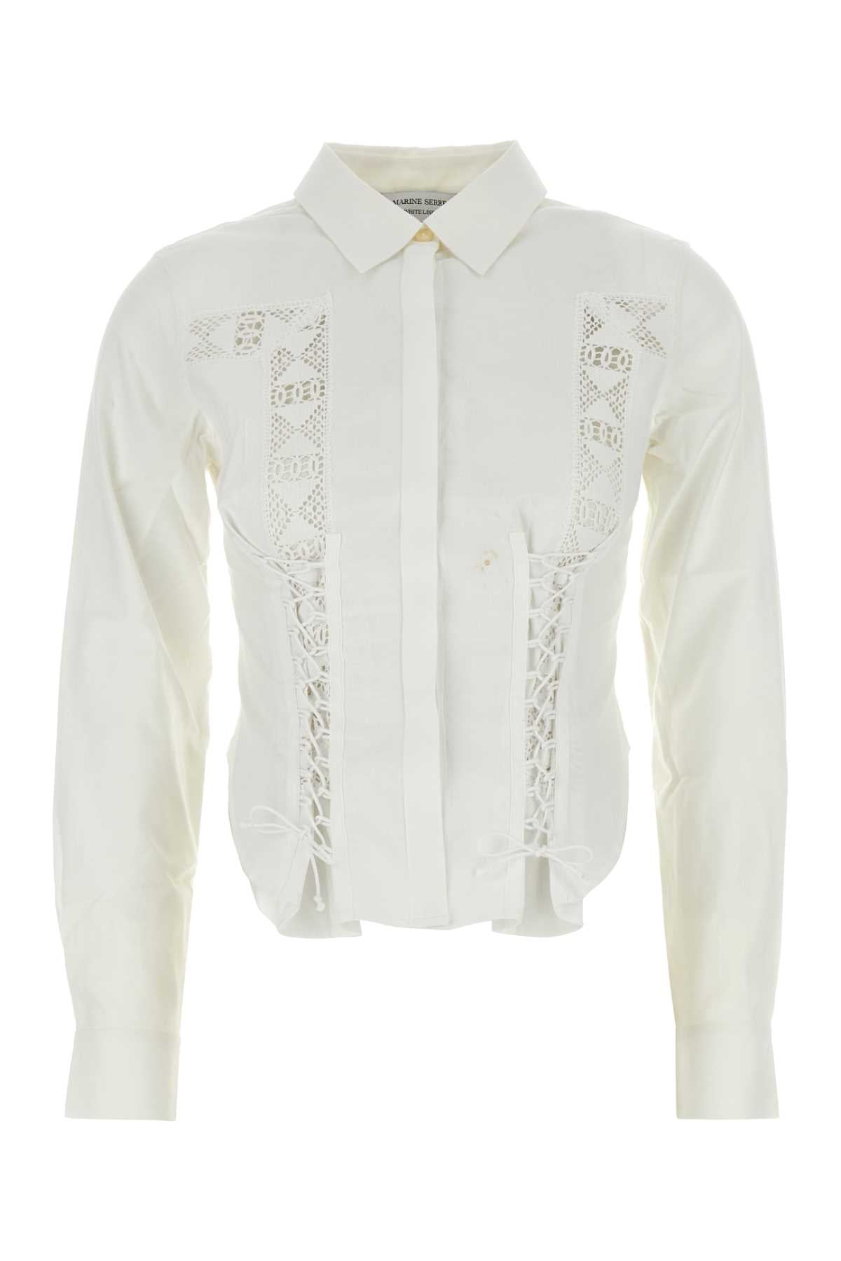 White Cotton Shirt Exterior: Camicie