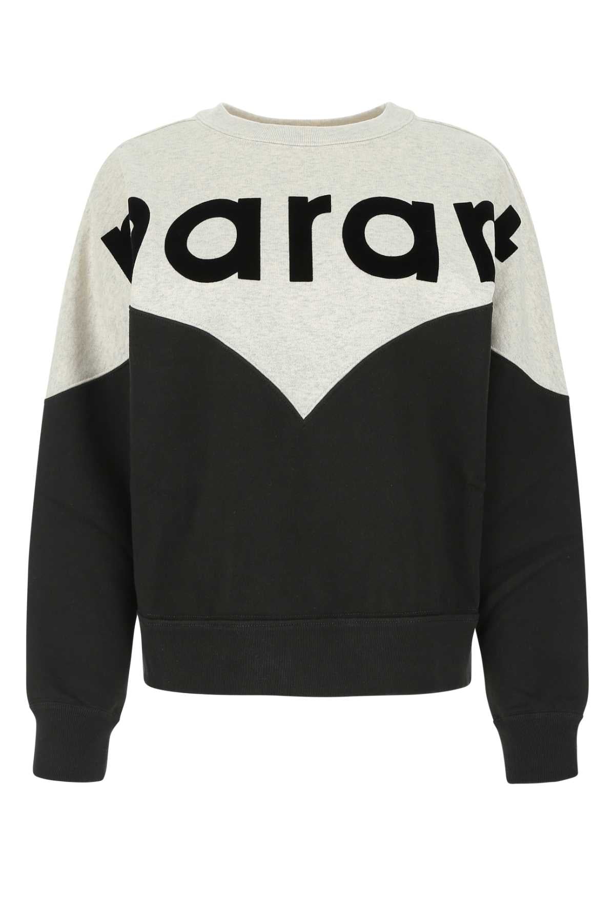 Two-Tone Cotton Blend Houston Sweatshirt Fadedblack Felpe