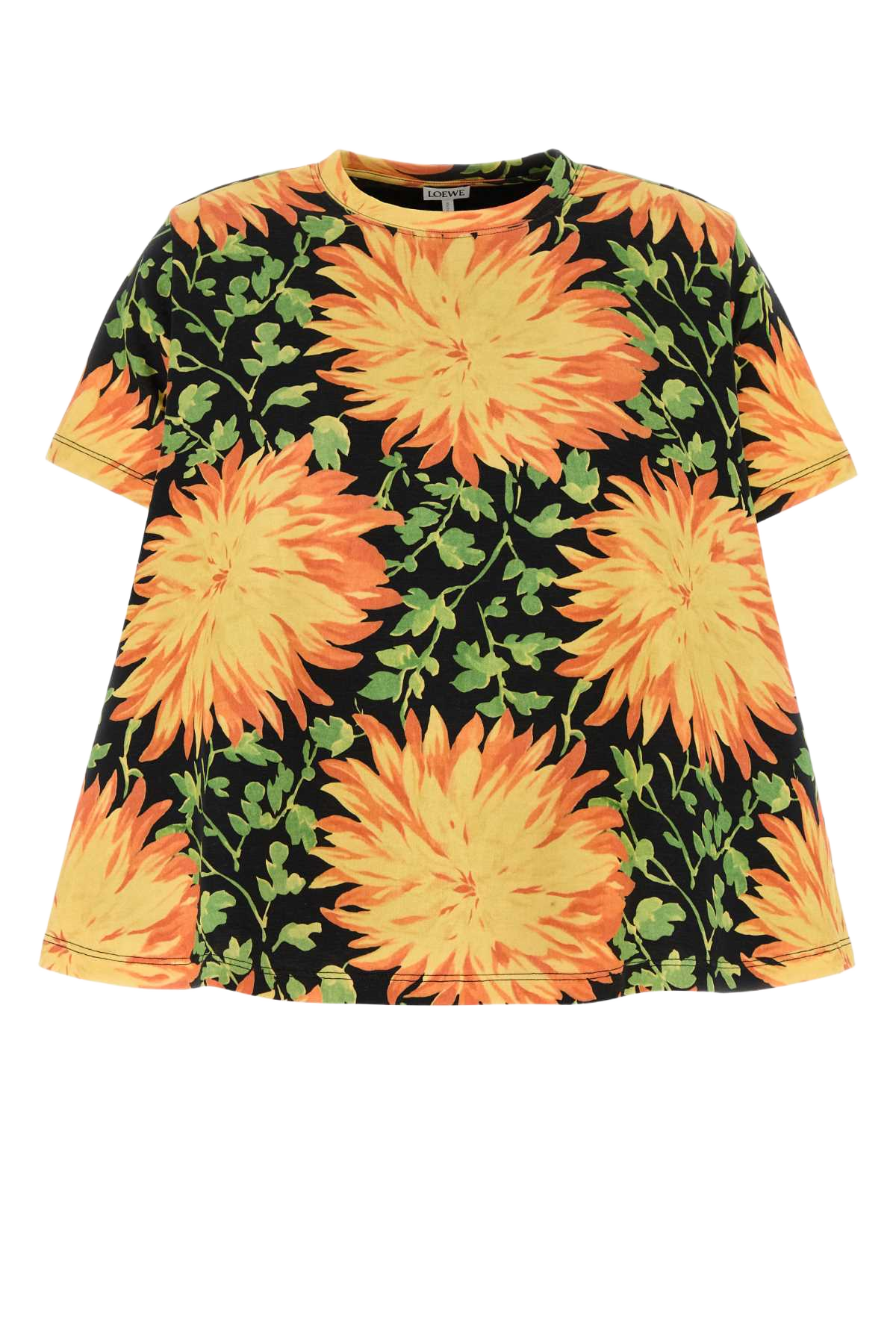 Printed Cotton Blend T-Shi Multicolor T-shirt