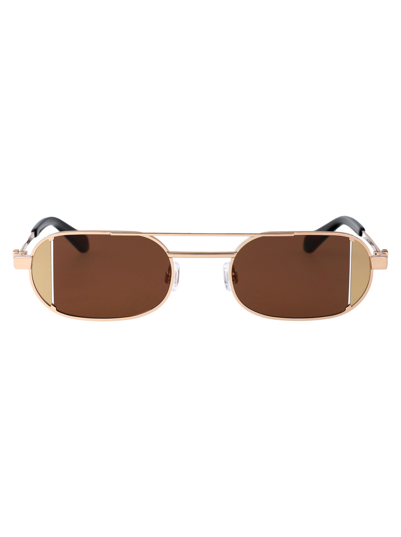 Oeri14hs25met0017664 7664 Gold Brown Acetate + Metal Sunglasses