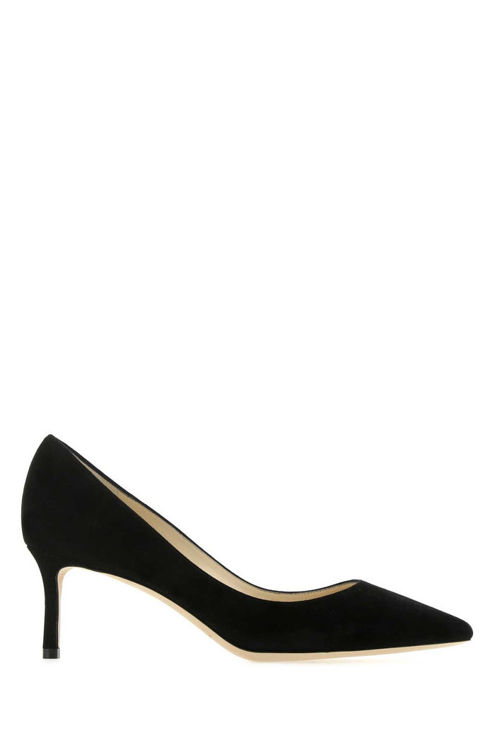 Black Suede Romy 60 Pumps Leather Salpa Plastic Metal Scarpe Con Tacco