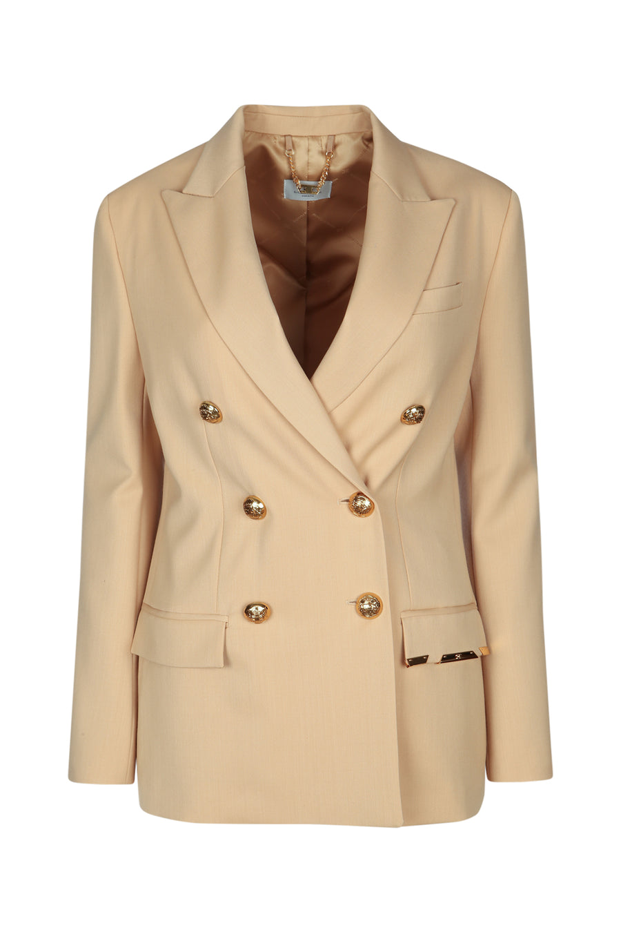 Elisabetta Franchi Doppio 55% Polyester blazer in beige