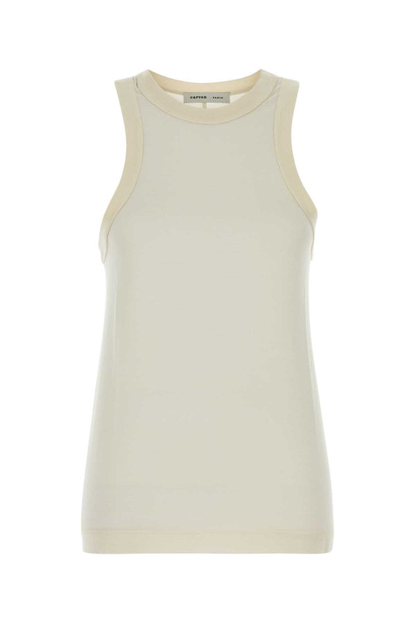 Carven Exterior: 100% Silk tank top in beige