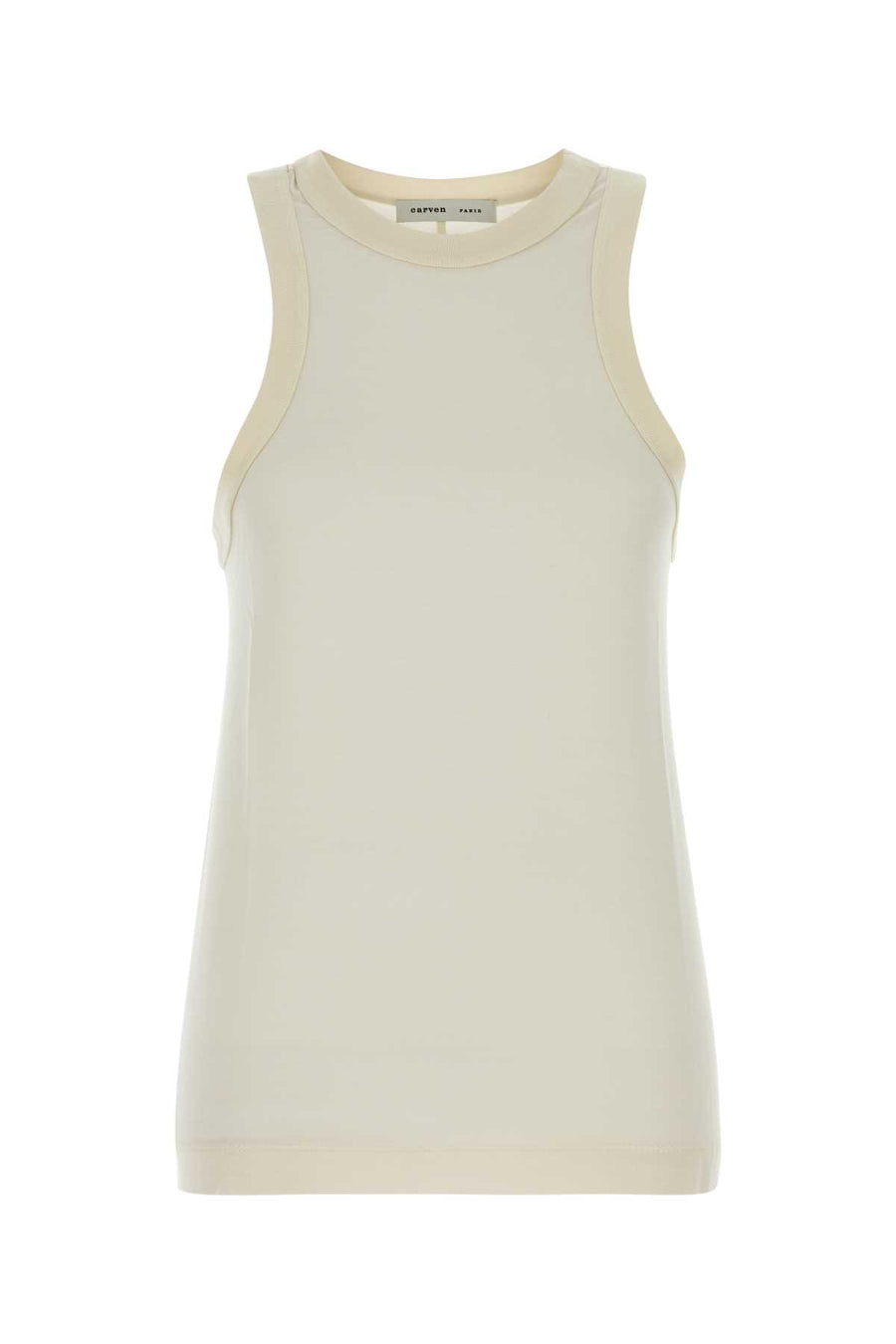Carven Exterior: 100% Silk tank top in beige