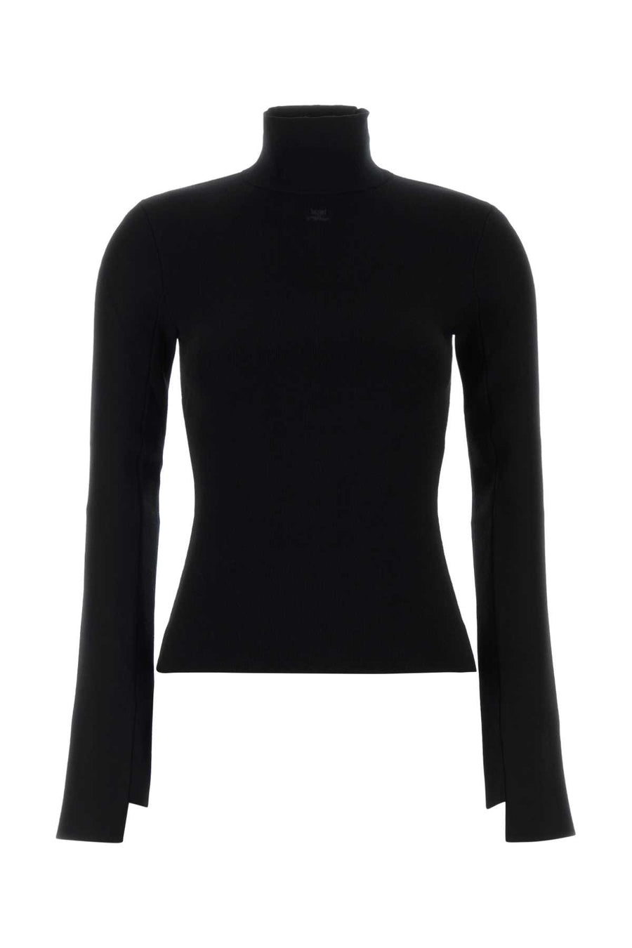Courreges Mocknecksweater 70% Viscose sweater in black