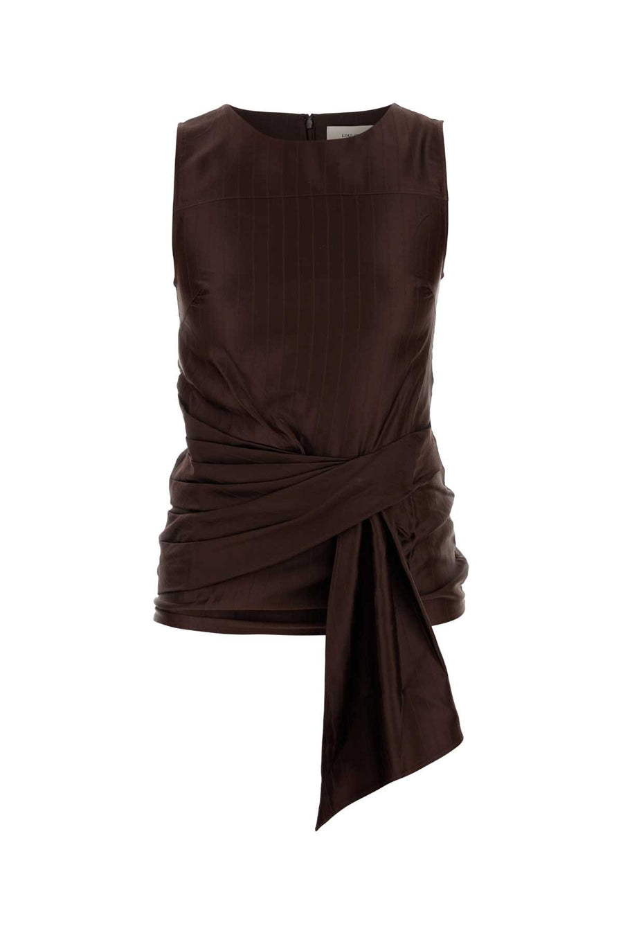 Loulou De Saison Darkbrown 54% Viscose tank top in brown
