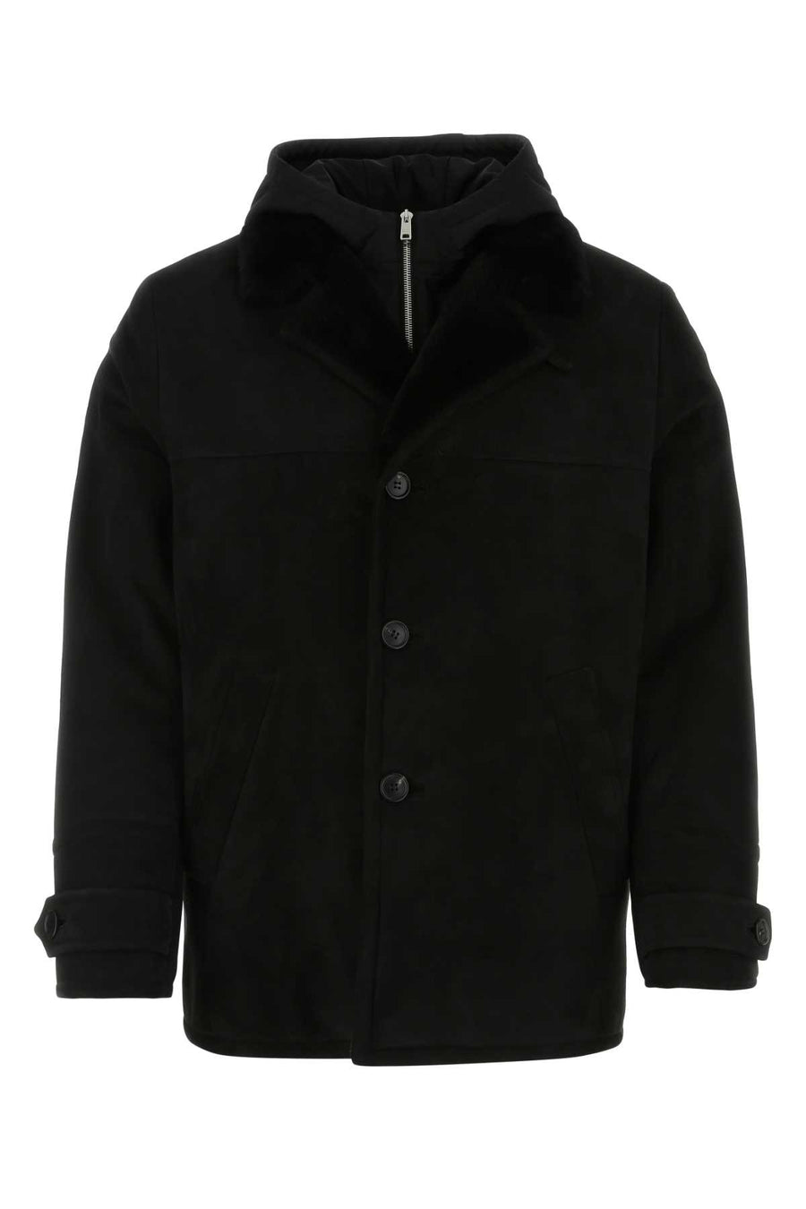 Prada Exterior: 100% Shearling jacket in black