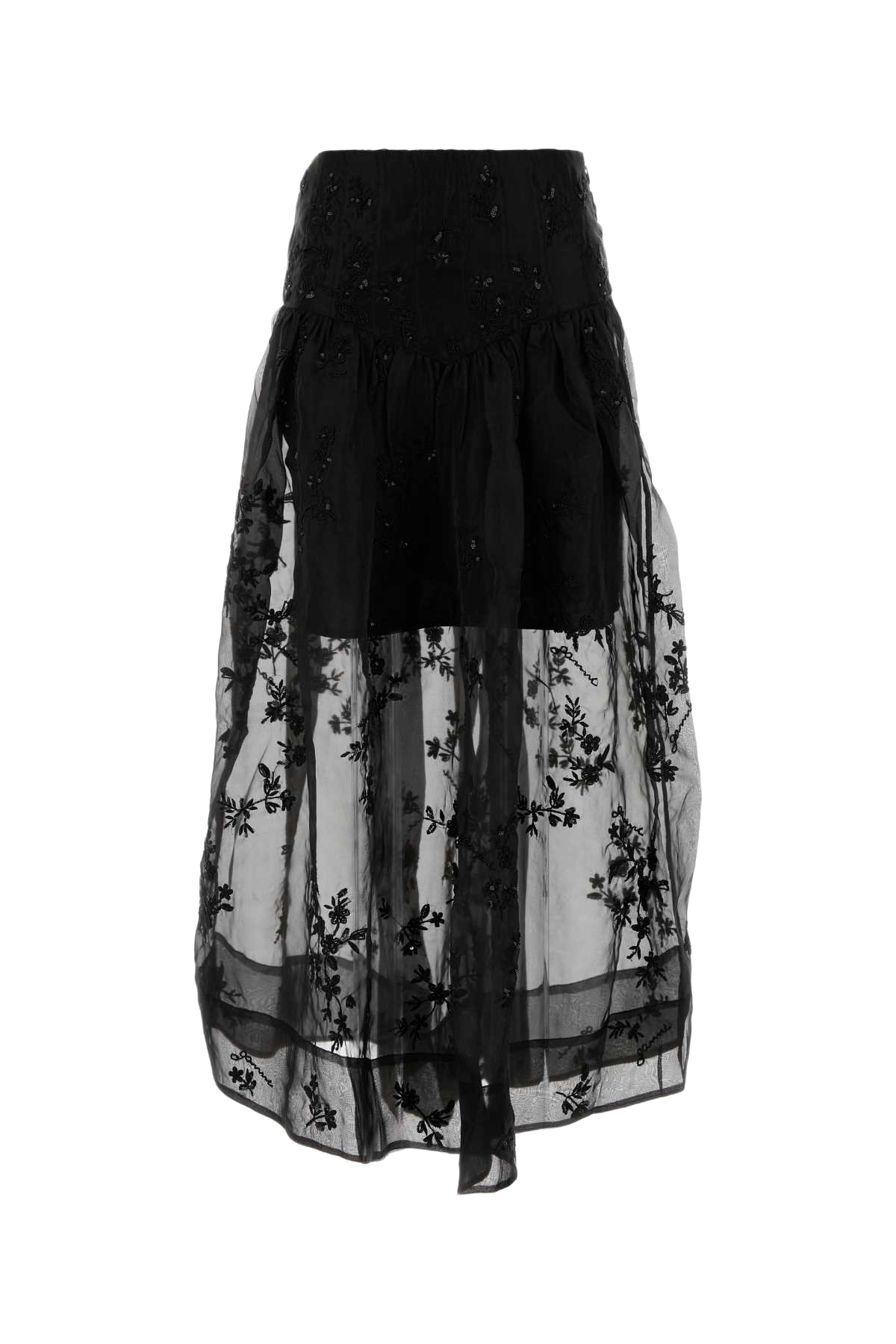 Black Organza Skirt Gonne